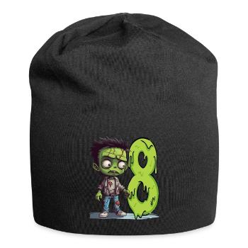 Zombie effrayant – Huit ans - Bonnet en jersey - noir - Devant