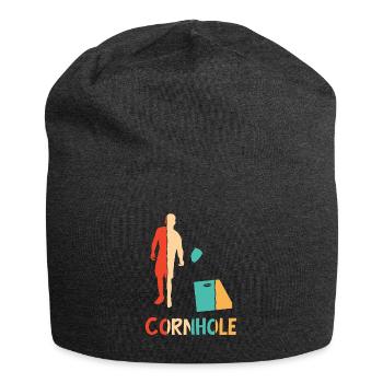 Plateaux de jeu rétro Pouf Cornhole professionnel - Bonnet en jersey - charbon - Devant