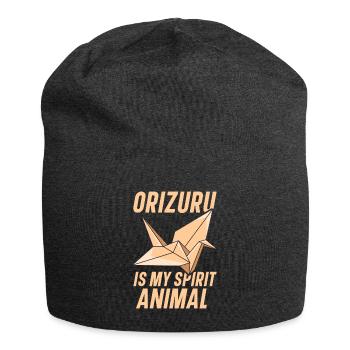 Origami Master Papier Falten Papierkranich Japan - Jersey-Beanie - Anthrazit - Vorne