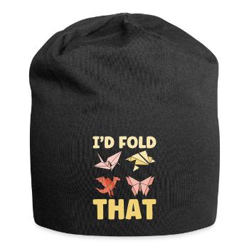Origami Master Papier Falten Papierkranich Japan - Jersey-Beanie - Schwarz - Vorne