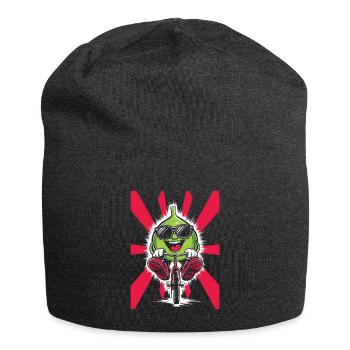 Feige, Radfahren, Auf, Fahrrad, Geschenk - Jersey-Beanie - Anthrazit - Vorne