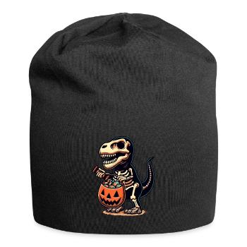 T Rex Dinosaurier Skelett Halloween Deko - Jersey-Beanie - Schwarz - Vorne