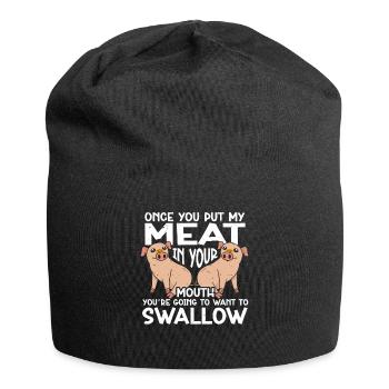 BBQ Put Meat In Your Mouth Going Want To Swallow - Jersey Beanie - black - Front