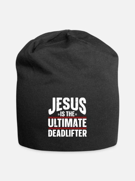 Jesus Ultimate Deadlifter Workout Gymnase chrétien - Bonnet en jersey - noir