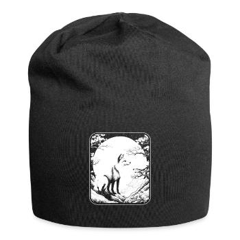 Fuchs Japan Cherry Blossom Moon - Jersey-Beanie - Schwarz - Vorne