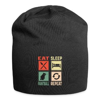 Eat Sleep Paintball Repeat Paintballer Tactical Pl - Jersey-Beanie - Schwarz - Vorne