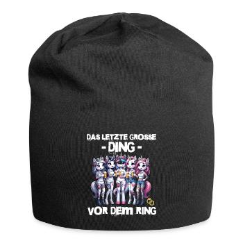 Enterrement de vie de garçon Mariée Enterrement de vie de jeune fille Grondement de femmes - Bonnet en jersey - noir - Devant