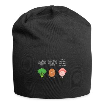 Wildpilz Und Mond Keine Zeit, Ich Suche - Jersey-Beanie - Schwarz - Vorne