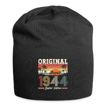 80th Birthday Original August 1944 Born 1944 - Jersey Beanie - black - Front