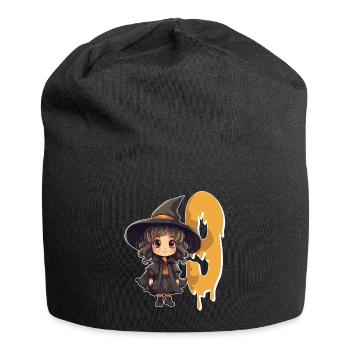 Hexen-geburtstagskostüm – Neun Jahre - Jersey-Beanie - Schwarz - Vorne
