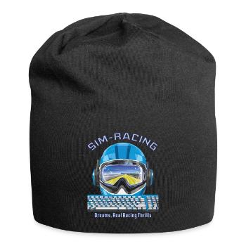 SIM RACING Dreams, Real Racing Thrills - Jersey-Beanie - Schwarz - Vorne