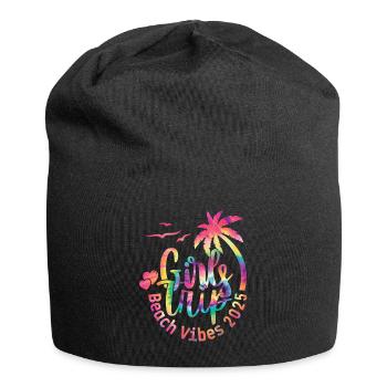 Weekend Girls Trip Beach Vibes 2025 - Jersey-Beanie - Schwarz - Vorne