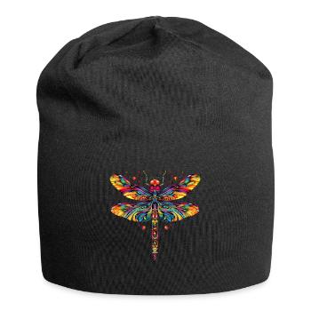 Dragonfly Dragonfly Colorful Wings Cute Dragonflies - Jersey Beanie - black - Front