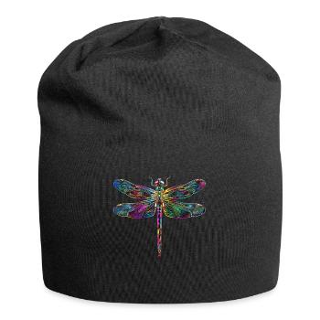 Dragonfly Dragonfly Colorful Wings Cute Dragonflies - Jersey Beanie - black - Front