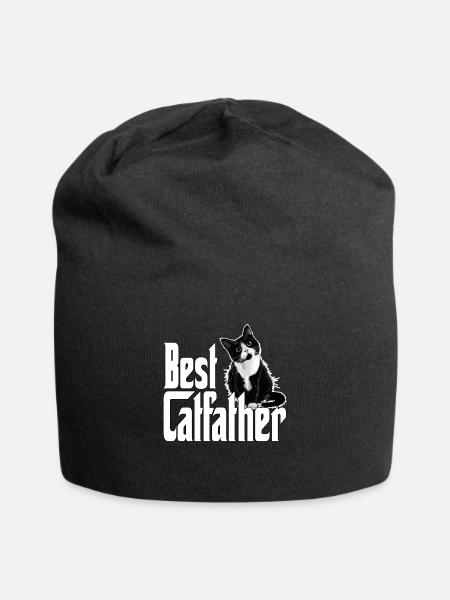 Cat Dad Best Catfather Ever Crazy Cat Father Kitty - Jersey-Beanie - Schwarz