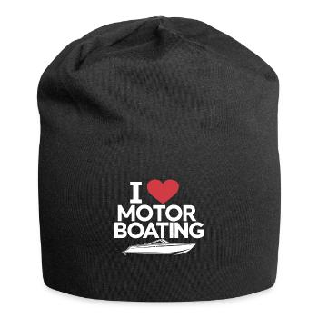 Boater I Love Motor Boating Funny Speedboat Men - Jersey Beanie - black - Front