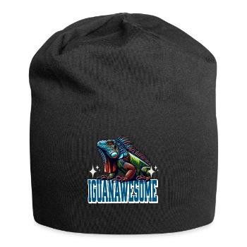 Leguan - Jersey-Beanie - Schwarz - Vorne