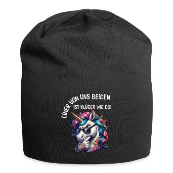 Funny One of us is smarter than you - Jersey Beanie - black - Front