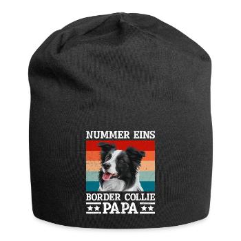 Border Collie NUMBER ONE BORDER COLLIE PAPA - Bonnet en jersey - noir - Devant