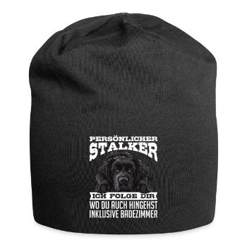 Neufundländer PERSÖNLICHER STALKER FOLGE DIR - Jersey-Beanie - Schwarz - Vorne