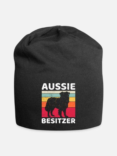 PROPRIÉTAIRE AUSTRALIEN Berger australien Chien Papa - Bonnet en jersey - noir
