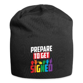 ASL Teacher American Sign Language - Jersey Beanie - black - Front