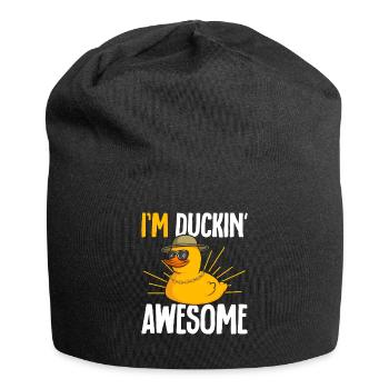 Quietscheentchen Quietscheente Gummiente - Jersey-Beanie - Schwarz - Vorne