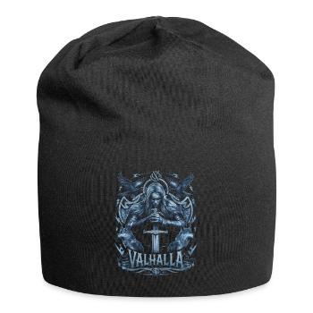 Episches Valhalla Design Nordische Mythologie - Jersey-Beanie - Schwarz - Vorne