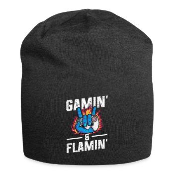 Play Controller Gaming Gamin' & Flamin - Jersey Beanie - charcoal grey - Front