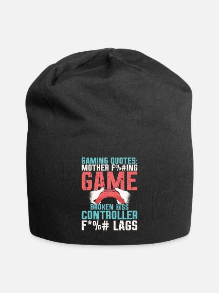 Fangen Sie Die Frustrationen Beim Spielen Ein. - Jersey-Beanie - Schwarz