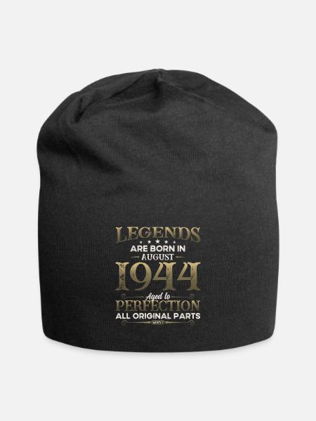 80. Geburtstag Original August 1944 Jahrgang 1944 - Jersey-Beanie - Schwarz