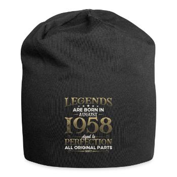 66th Birthday Original August 1958 Born 1958 - Jersey Beanie - black - Front