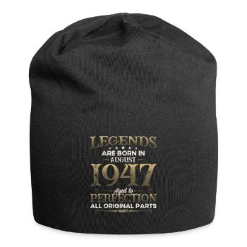 77th Birthday Original August 1947 Born 1947 - Jersey Beanie - black - Front