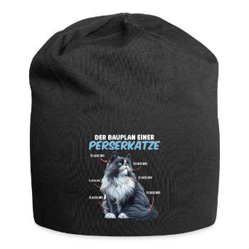 Persian cats THE BLUEPRINT OF A PERSIAN CAT - Jersey Beanie - black - Front