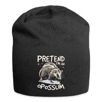Drôle d’opossum animal faire semblant que je suis un opossum - Bonnet en jersey - noir - Devant