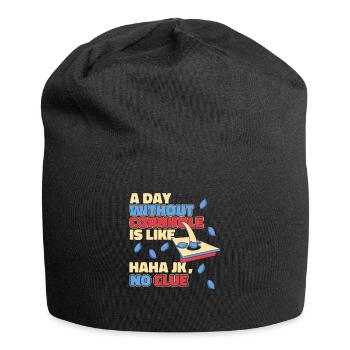 Ein Tag ohne Cornhole ist wie ein Sitzsack mit Brettern - Jersey-Beanie - Schwarz - Vorne