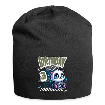 3. Geburtstag Kindergeburtstag Gaming Panda - Jersey-Beanie - Schwarz - Vorne