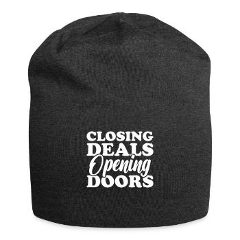 Immobilienmakler Haus Makler Hausmakler Immobilien - Jersey-Beanie - Anthrazit - Vorne