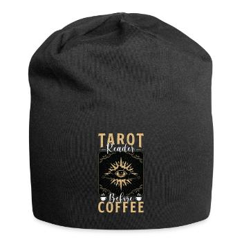 Tarot Reader Before Fortune Telling Coffee Lover - Jersey Beanie - black - Front