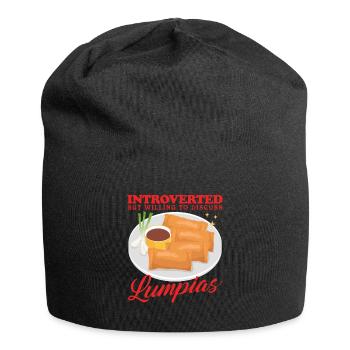 Lumpia Spring Roll Loempia Gift - Jersey Beanie - black - Front