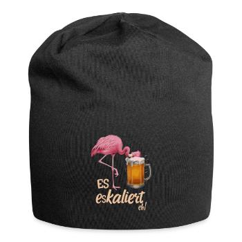 De toute façon, la situation s’intensifie ! – Flamingo pour les fêtards - Bonnet en jersey - noir - Devant