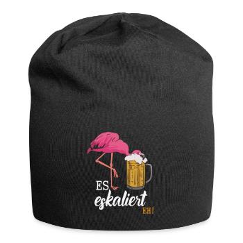 De toute façon, la situation s’intensifie ! – Flamingo pour les fêtards - Bonnet en jersey - noir - Devant