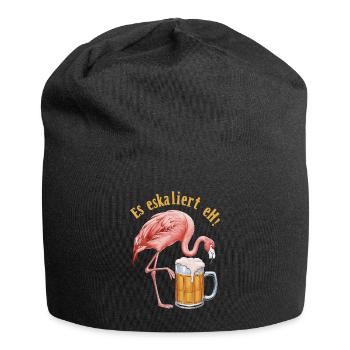 De toute façon, la situation s’intensifie ! – Flamingo pour les fêtards - Bonnet en jersey - noir - Devant