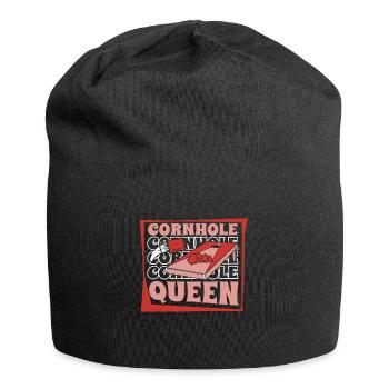 Cornhole Queen Plateau de jeu Pouf Professionnel - Bonnet en jersey - noir - Devant