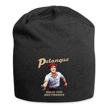 BOULES DE PÉTANQUE FUN ET FRIENDS - Bonnet en jersey - noir - Devant
