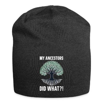 Genealogie Genealogen Ahnenforschung Ahnenforscher - Jersey-Beanie - Anthrazit - Vorne