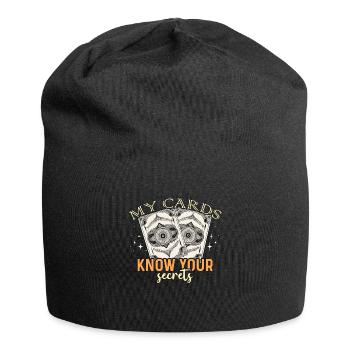 Tarot Reading My Cards Know Your Fortune Telling - Jersey Beanie - black - Front