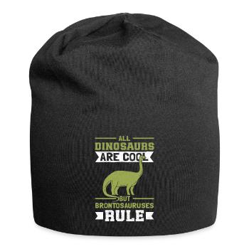 Brontosaurus Dinosaur Gift - Jersey Beanie - black - Front