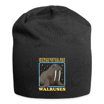 Walrus Walrus Gift - Jersey Beanie - black - Front