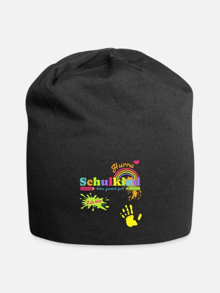 Schulanfang Einschulung Kinder Erster Schultag - Jersey-Beanie - Schwarz